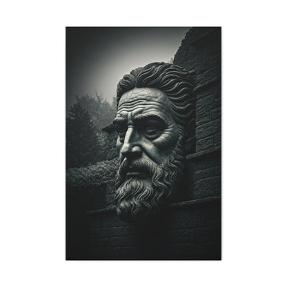 Ancient Stone Philosopher Bust Wall Art & Canvas Prints