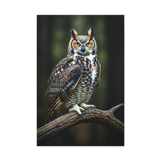 Majestic Owl Perch Wall Art & Canvas Prints