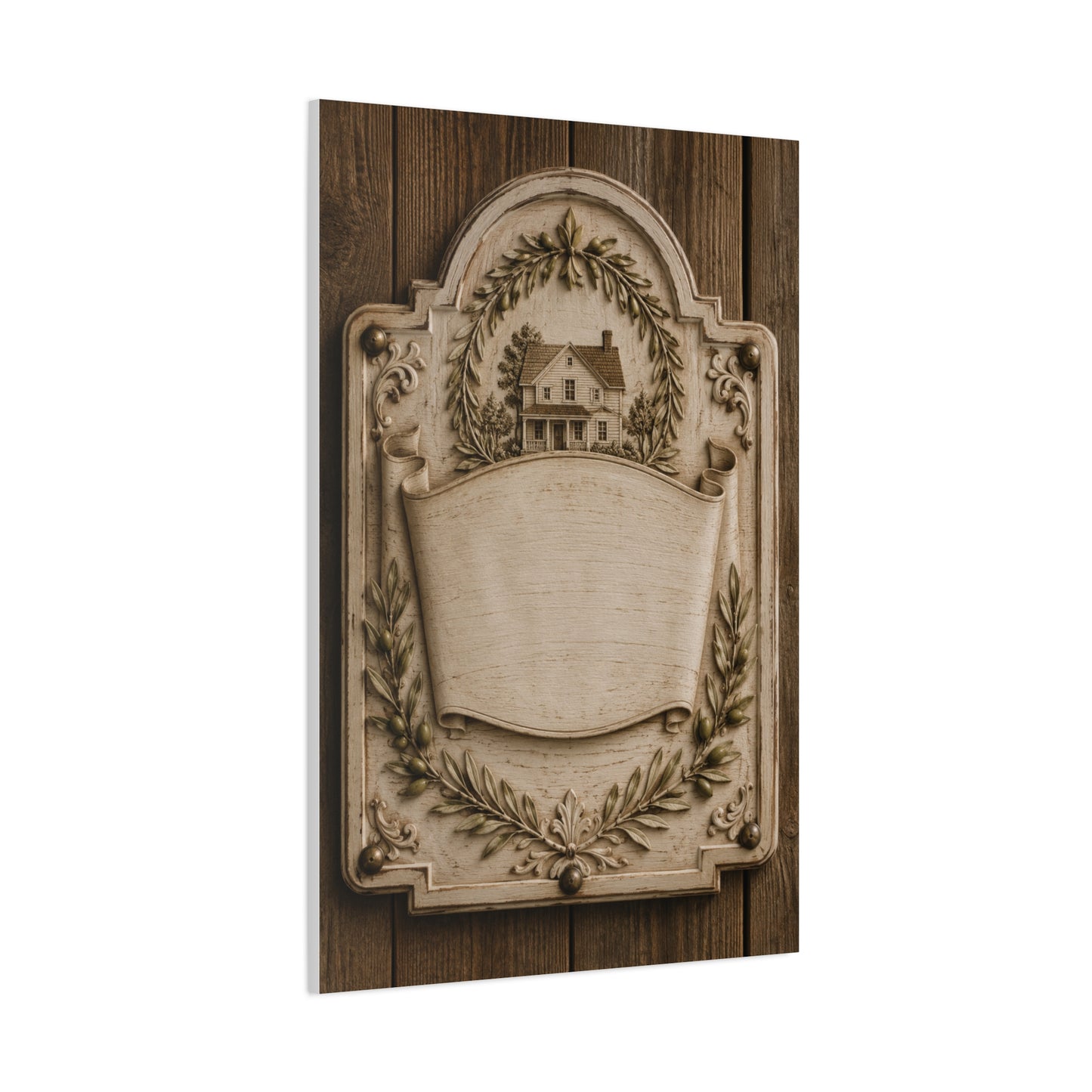 Home Blessing Carved Scripture Plaque Wall Art & Canvas Print