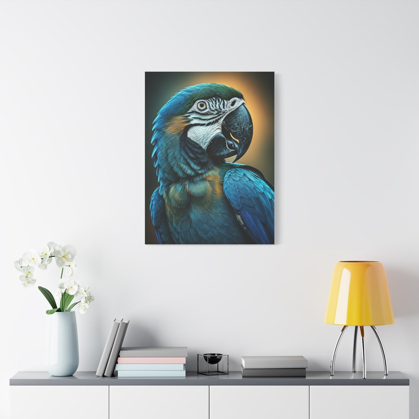 Blue Macaw with Vibrant Feathers Wall Art & Canvas Prints