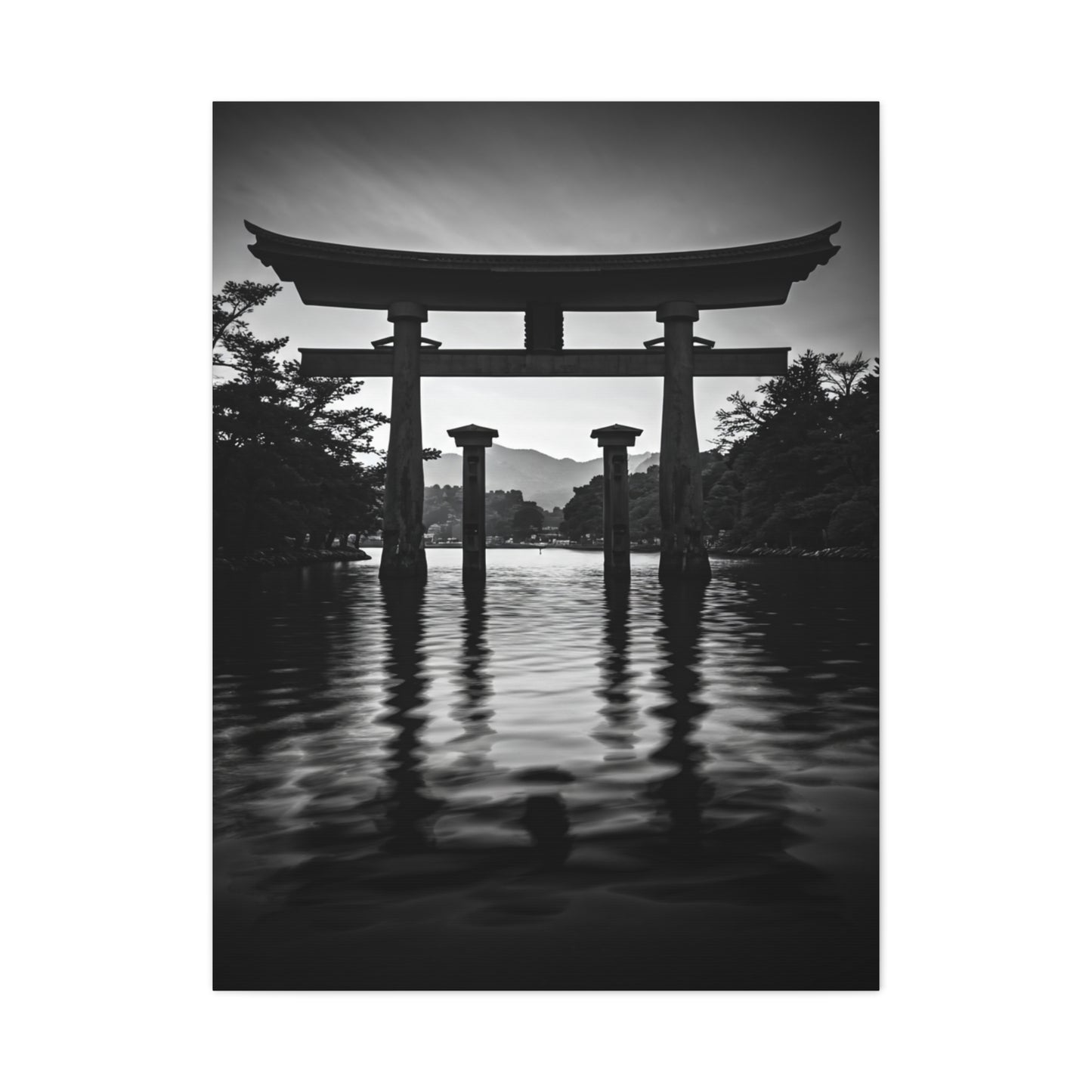 Torii Gate Reflection Serenity Wall Art & Canvas Prints