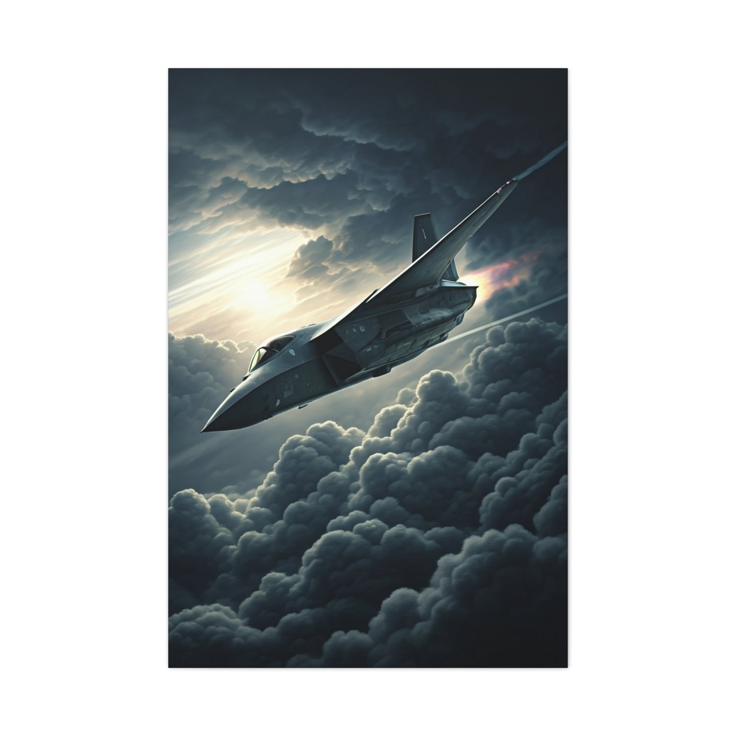 Stealth Fighter Above the Clouds Wall Art & Canvas Prints
