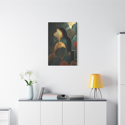 Emerald Art Deco Architectural Wall Art & Canvas Print
