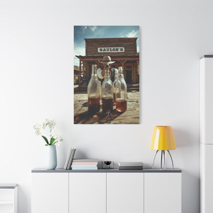Saloon Bottle Shooting Challenge Wall Art & Canvas Print