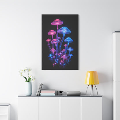 Neon Fungi Luminescence Wall Art & Canvas Print