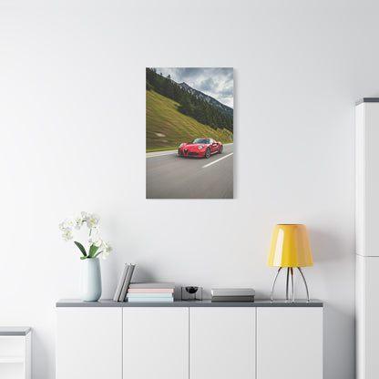 Alfa Romeo 4C Mountain Twisty Road Wall Art & Canvas Prints