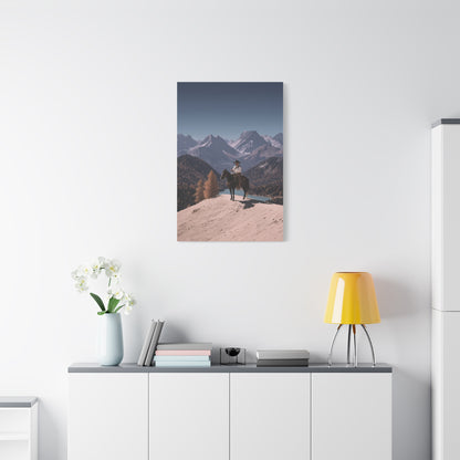 Mountain Overlook Cowboy Wall Art & Canvas Print