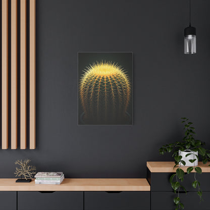 Golden Crown Cactus Portrait Wall Art & Canvas Prints