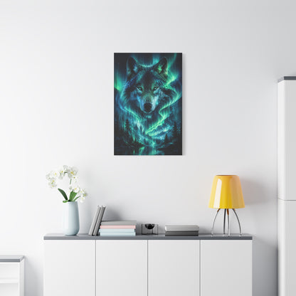 Aurora Spirit Wolf Cosmic Landscape Wall Art & Canvas Print