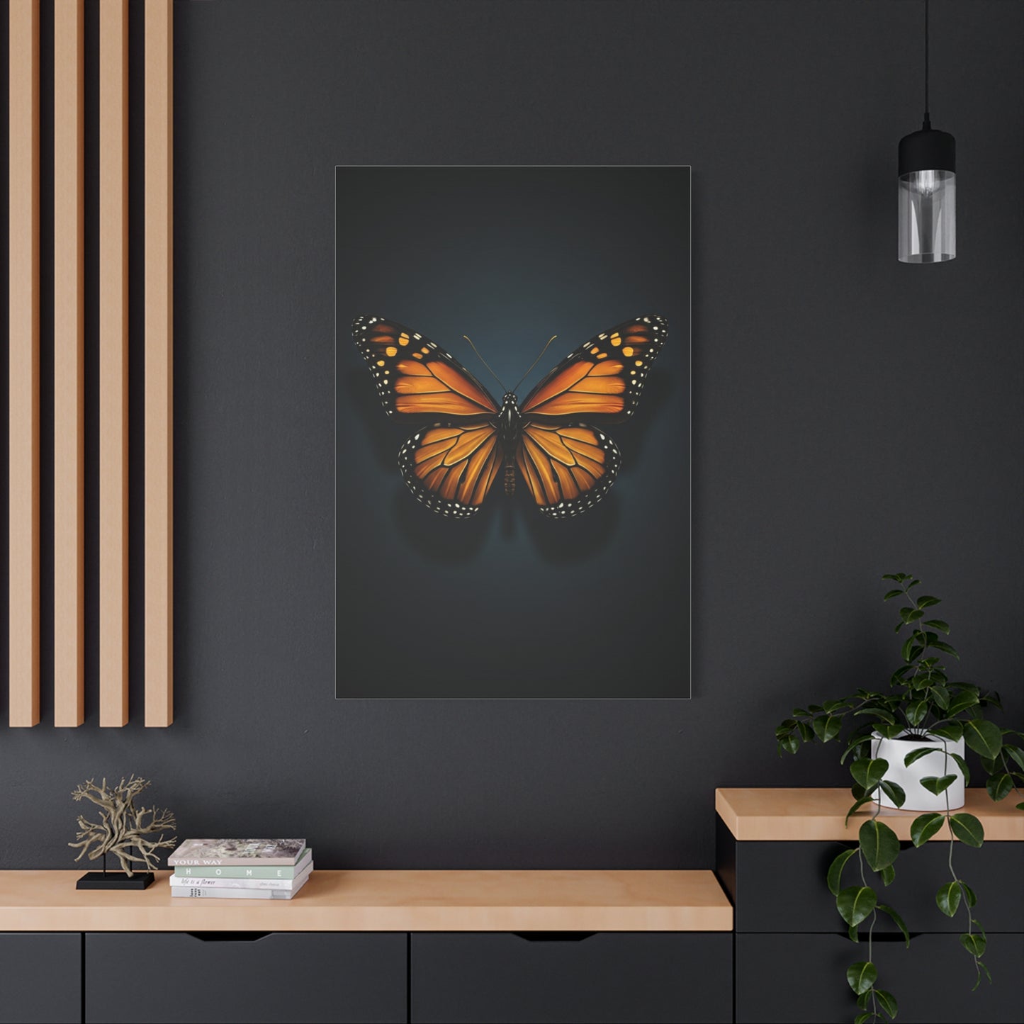 Monarch Butterfly Symmetry Portrait Wall Art & Canvas Prints