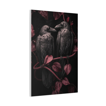Pair of Ravens Gothic Romance Wall Art & Canvas Print