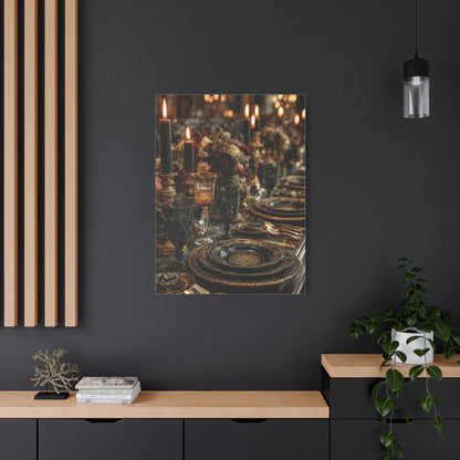 Candlelit Luxury Dinner Table Wall Art & Canvas Print