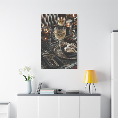 Champagne and Oyster Luxury Table Wall Art & Canvas Print