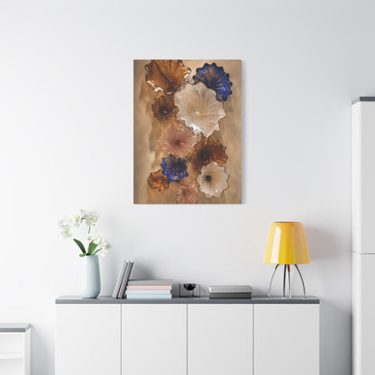 Murano Glass Floral Wall Sculpture Composition Wall Art & Canvas Print