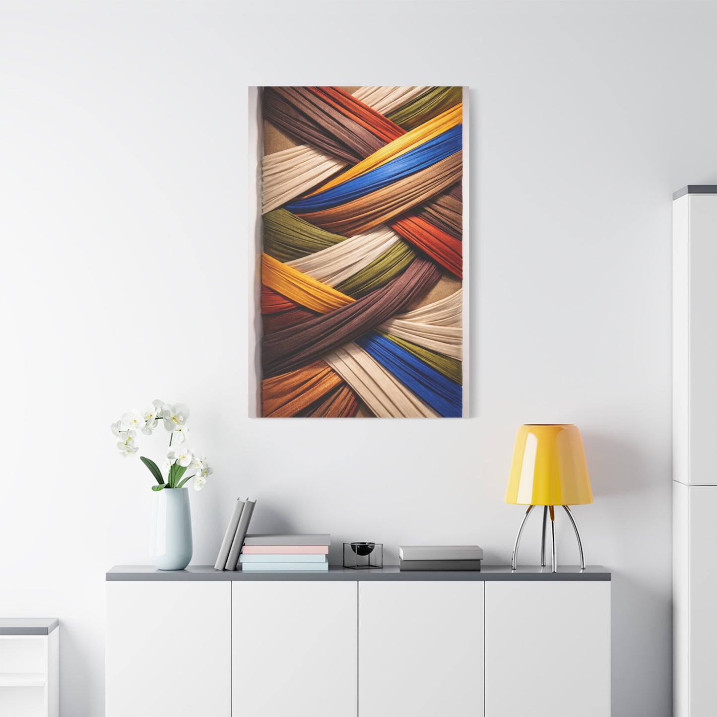 Dimensional Wrapped Fabric Bands Wall Art & Canvas Print