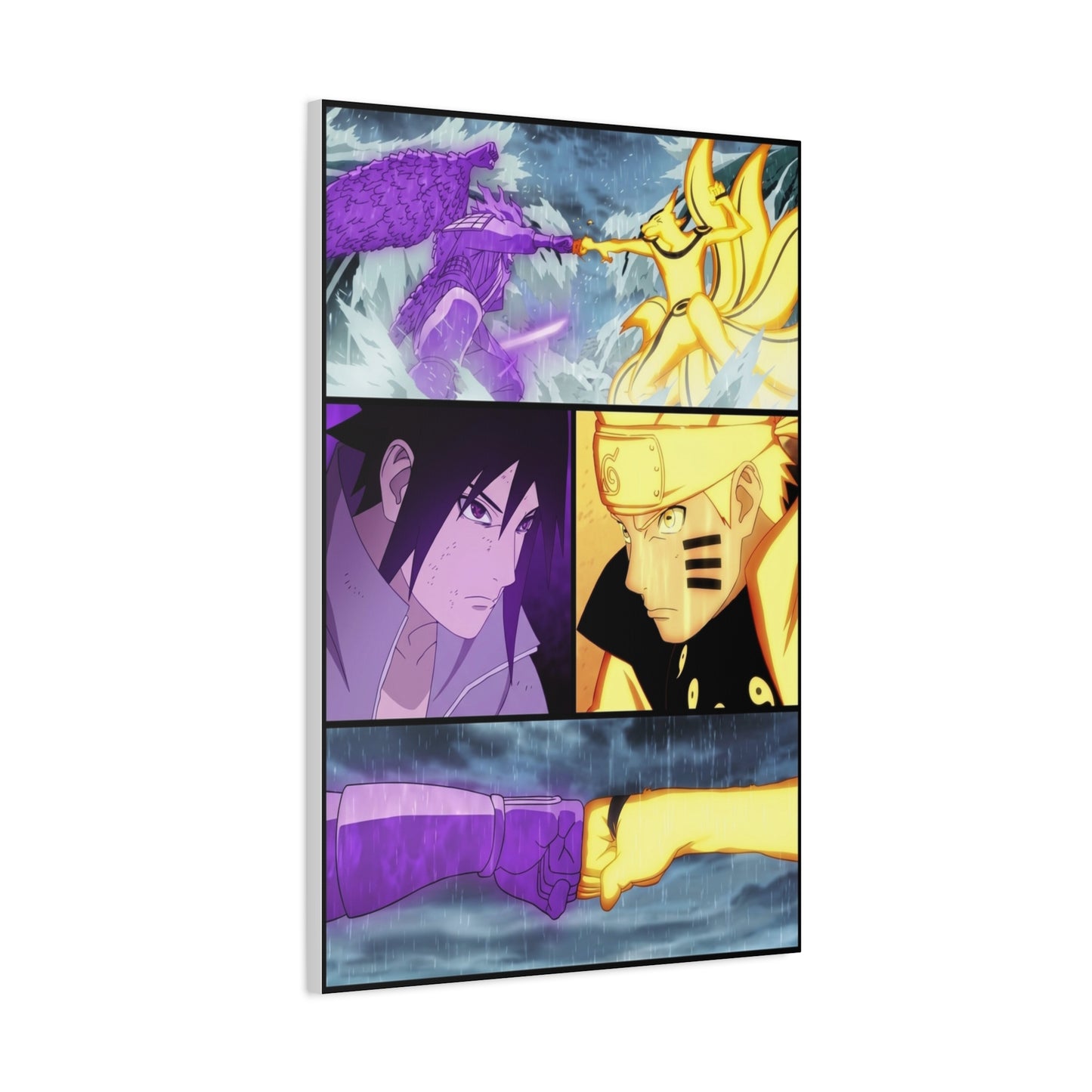 Naruto vs Sasuke Final Clash Poster Wall Art & Canvas Print
