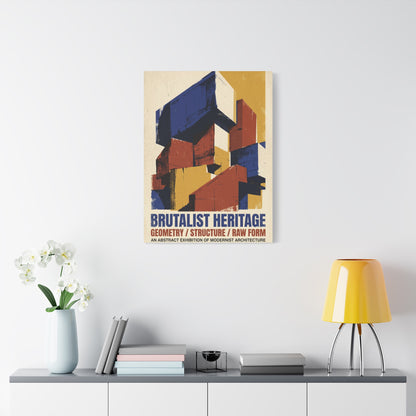 Brutalist Heritage Poster Geometry Wall Art & Canvas Print