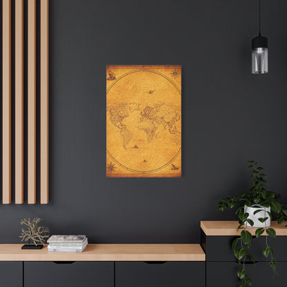 Classic Oval World Explorer Map Wall Art & Canvas Prints