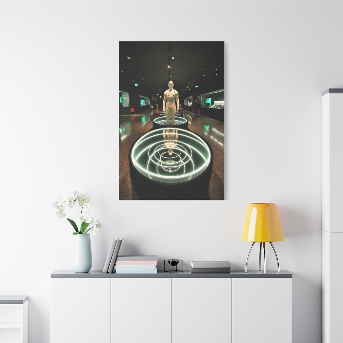 Cosmic Core Human Sculpture Wall Art & Canvas Print