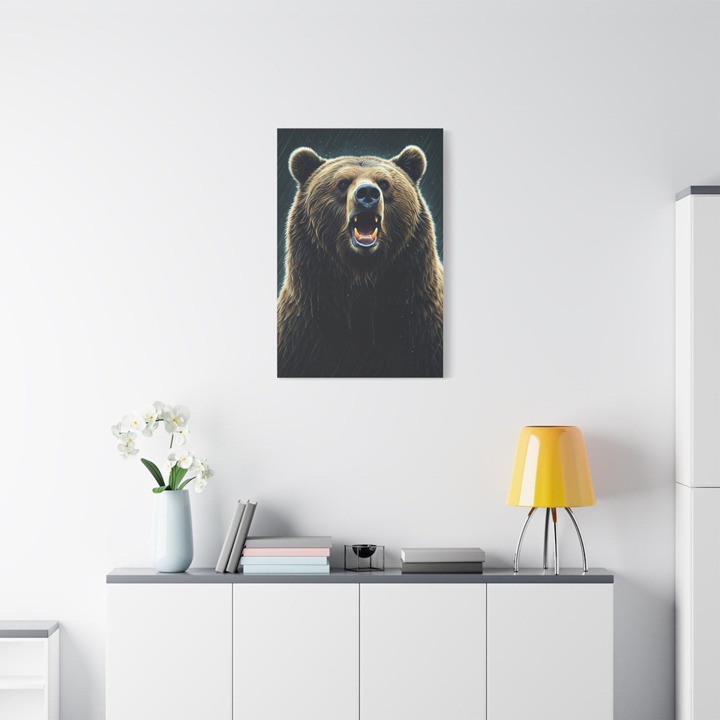 Roaring Brown Bear Portrait Wall Art & Canvas Prints