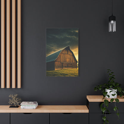 Rainfall on the Quiet Barn Wall Art & Canvas Prints