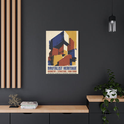 Brutalist Heritage Poster Geometry Wall Art & Canvas Print