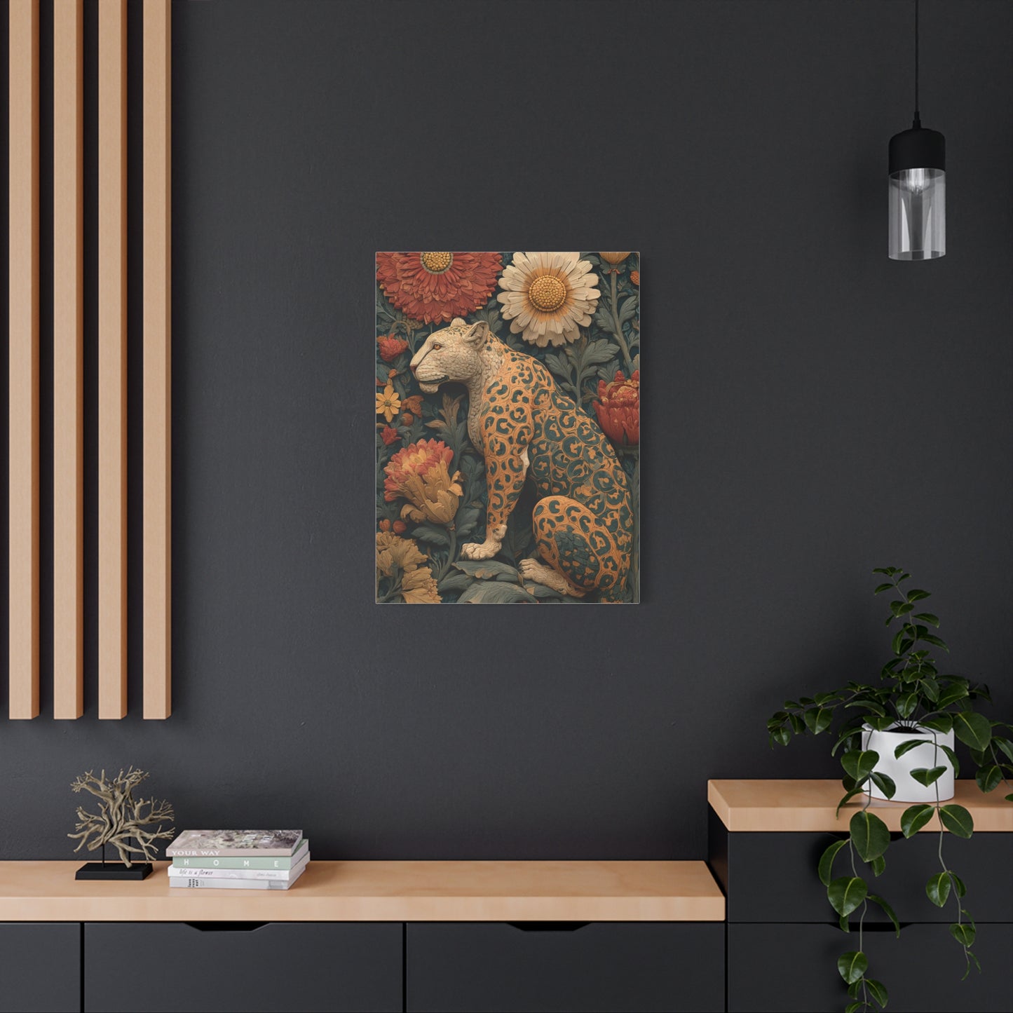 Talavera Jaguar Folk Pattern Wall Art & Canvas Print