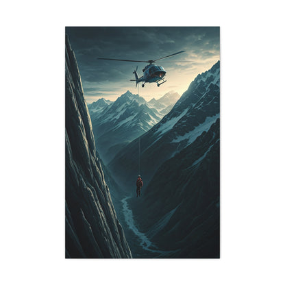 Helicopter Mountain Rescue Flight Wall Art & Canvas Prints