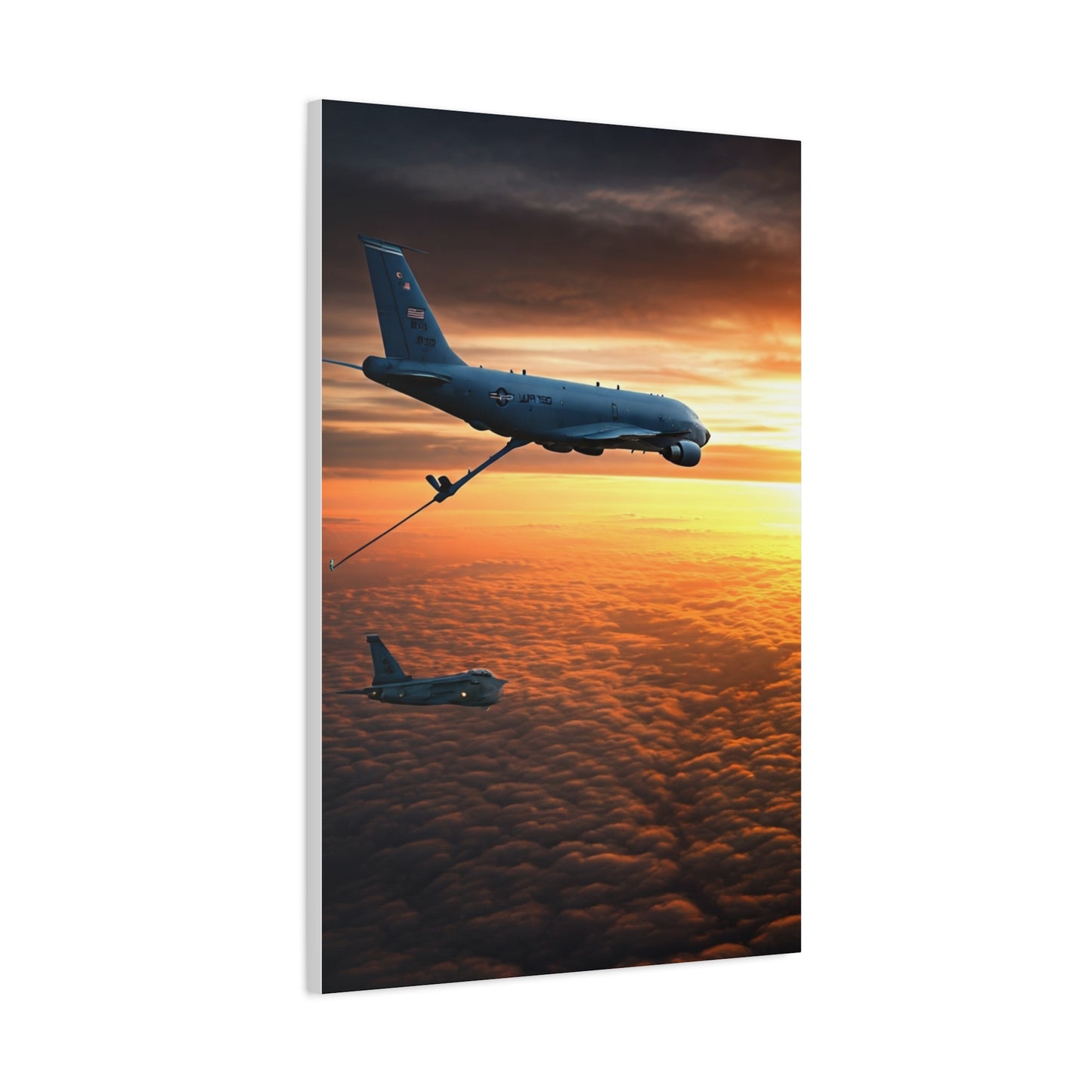 Sunset Passenger Jet Horizon Wall Art & Canvas Prints