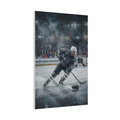 Championship Hockey Action Sports Wall Art & Canvas Print