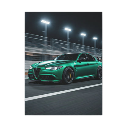 Alfa Romeo Giulia Quadrifoglio Night Circuit Stance Wall Art & Canvas Prints