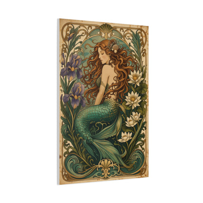 Art Nouveau Floral Mermaid Elegance Wall Art & Canvas Print