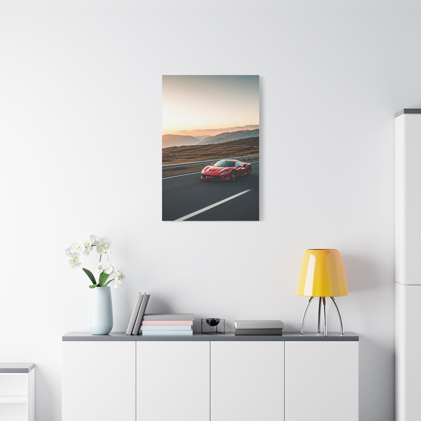 Ferrari F8 Tributo Winding Mountain Highway Wall Art & Canvas Prints