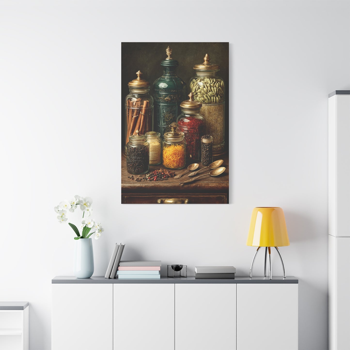 Premium Spice Jars Still Life Wall Art & Canvas Print