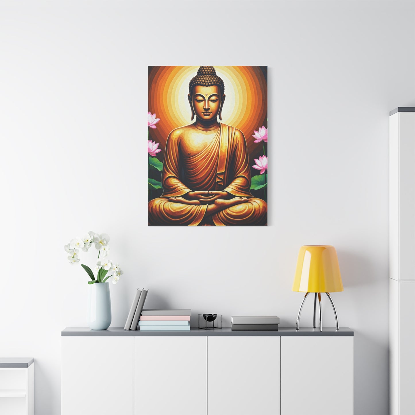 Radiant Lotus Harmony Buddha Wall Art & Canvas Prints