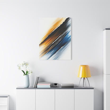 Gold and Blue Motion Sweep Abstract Wall Art & Canvas Prints