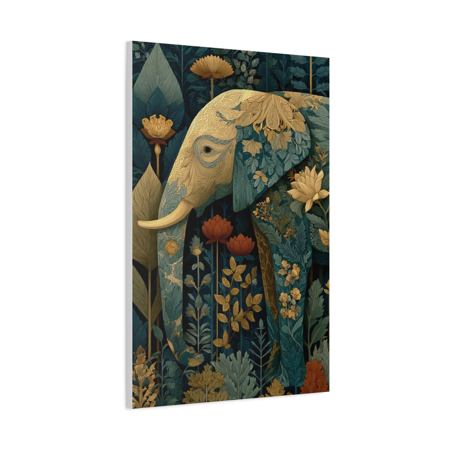 Botanical Heritage Elephant Wall Art & Canvas Print