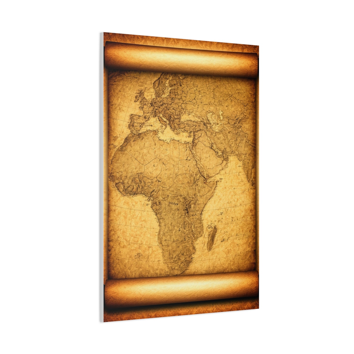 Antique Parchment World Map Wall Art & Canvas Prints