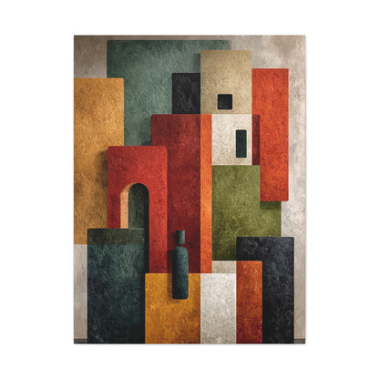 Contemporary Color Block Abstract Wall Art & Canvas Print