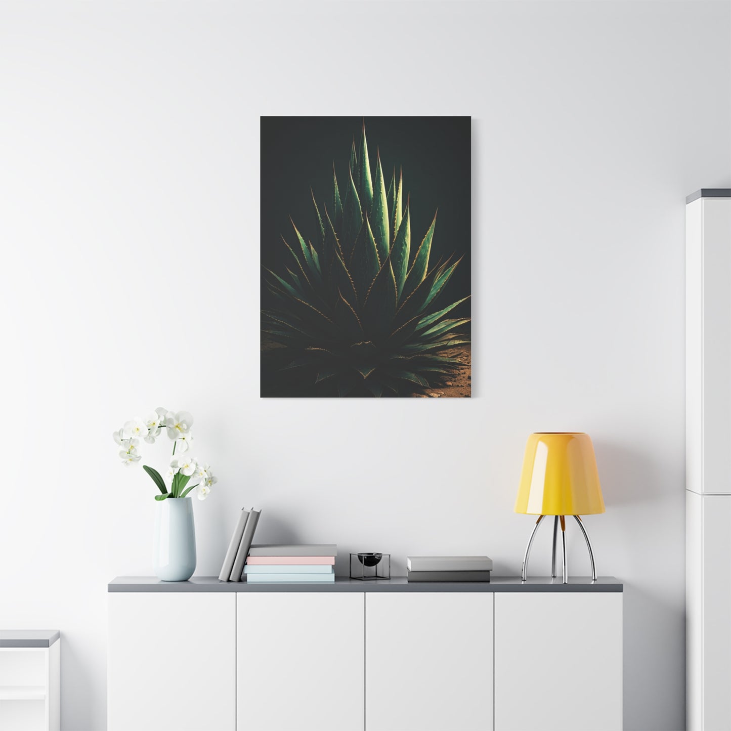 Midnight Agave Sculpture Wall Art & Canvas Prints