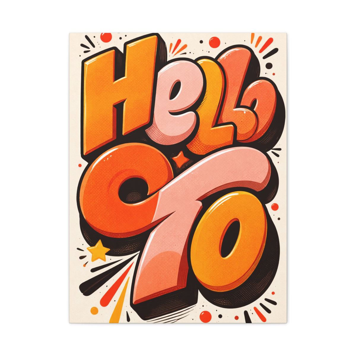 Retro Pop Typography Statement Wall Art & Canvas Print