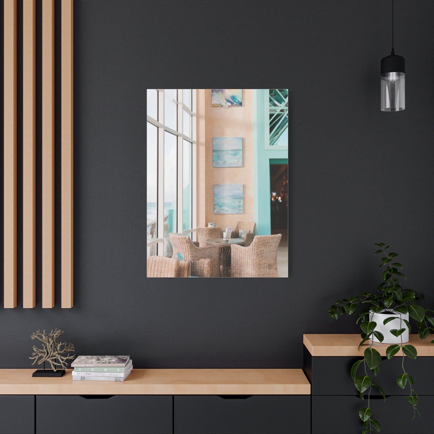 Coastal Resort Lounge Ocean Horizon Wall Art & Canvas Print