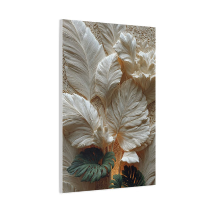 Sculptural Botanical Bas-Relief Wall Art & Canvas Print