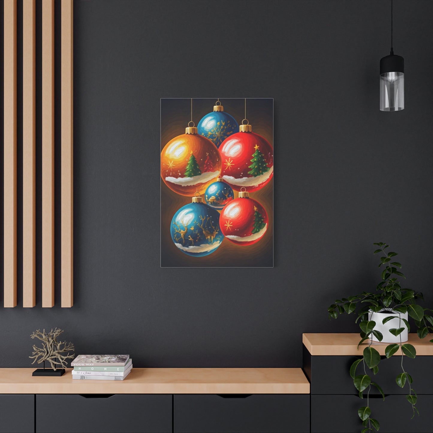Expressive Painted Christmas Ornament Collection Wall Art & Canvas Print