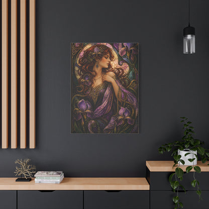 Art Nouveau Iris Muse Portrait Wall Art & Canvas Print