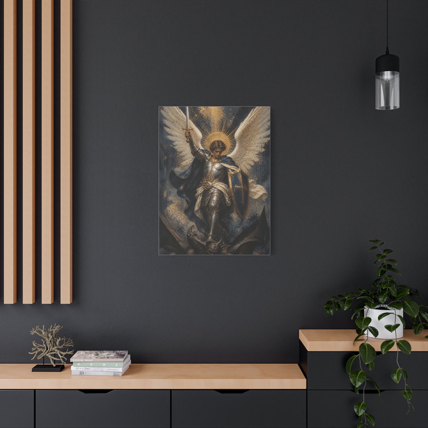 St. Michael Triumph Over Darkness Wall Art & Canvas Print