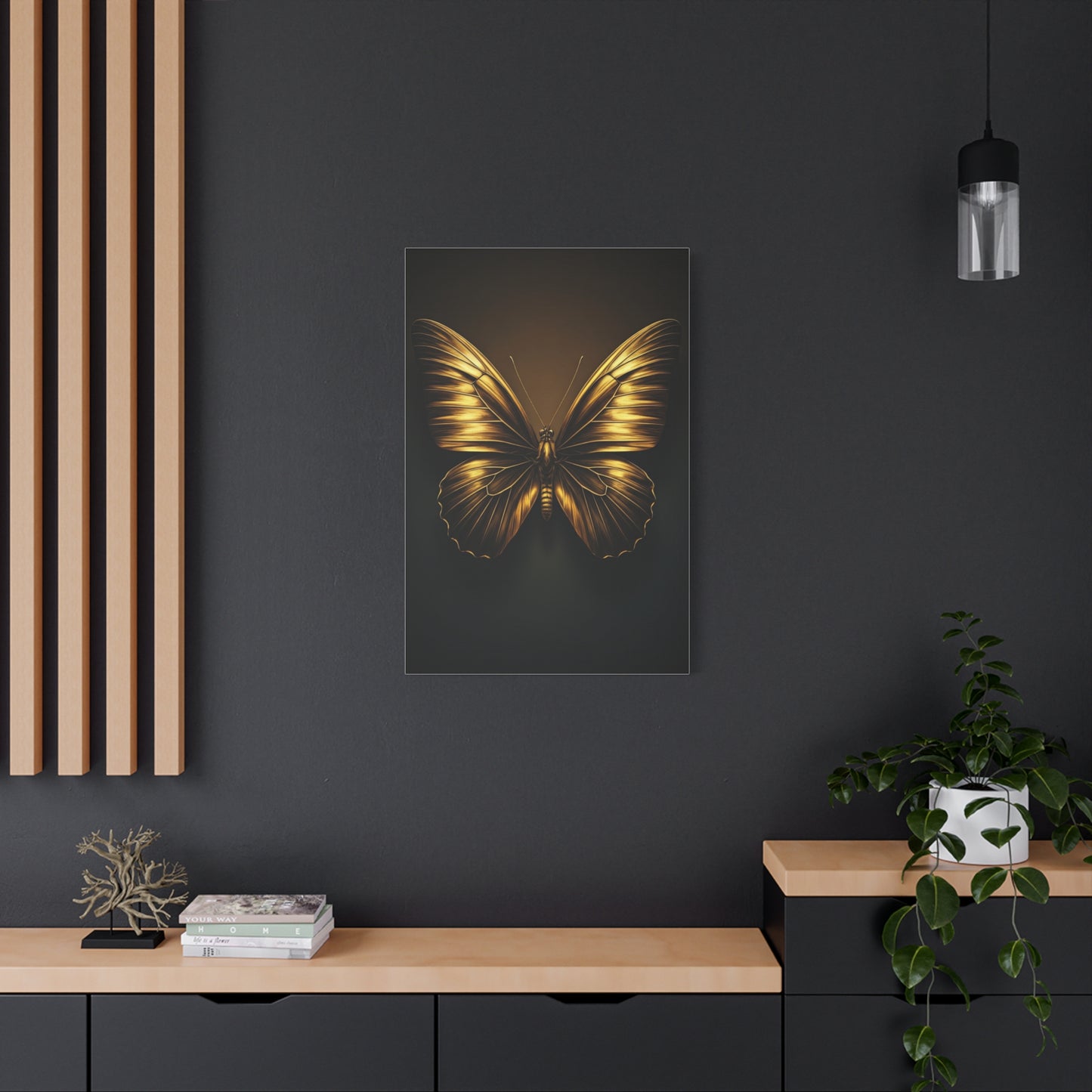 Golden Monarch Style Butterfly Elegance Wall Art & Canvas Prints