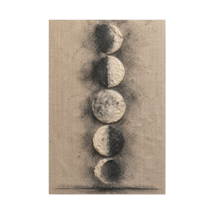 Lunar Phases Minimal Composition Wall Art & Canvas Print
