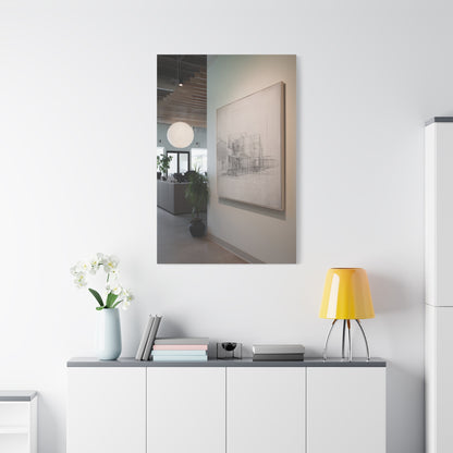 Refined Architectural Linework Artwork Wall Art & Canvas Print