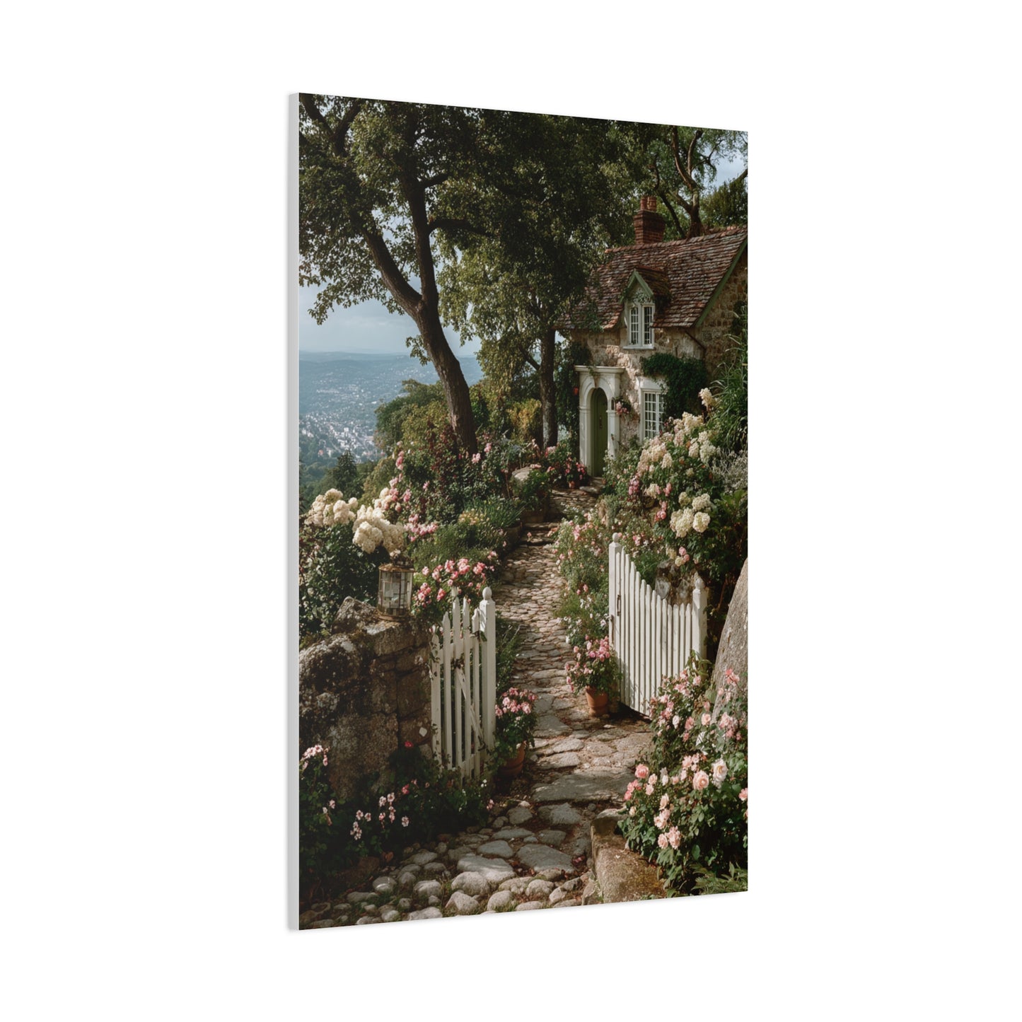 Cottage Garden Entrance Path Wall Art & Canvas Print